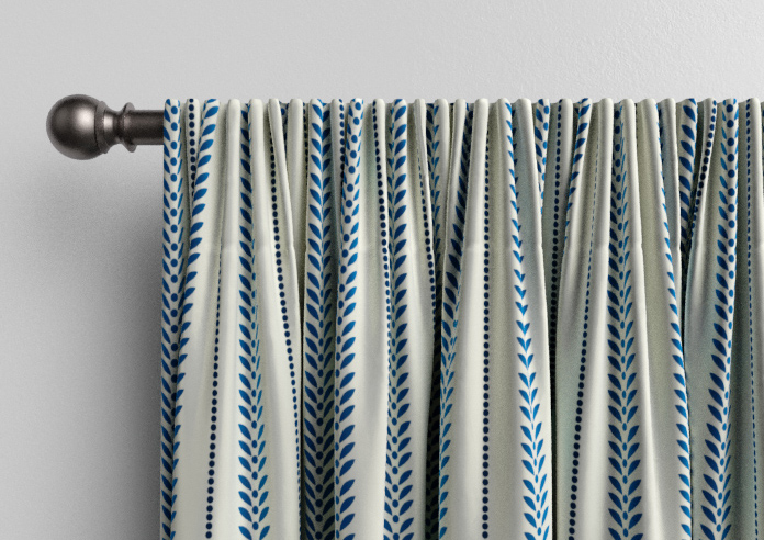 Laurel Stripe, Royal - Made to Measure Curtains - Image 9